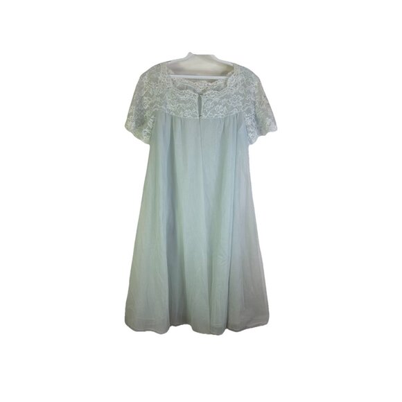 Vintage Other - Vintage 60s Sheer Nylon Lace Full Sweep Negligee Pignoir USA